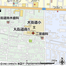 石巻市立大街道小学校周辺の地図