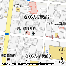 スーパーホテル山形・さくらんぼ東根駅前周辺の地図