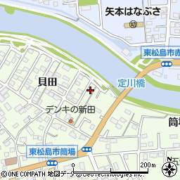 宮城県東松島市大曲貝田48-7周辺の地図