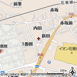 宮城県石巻市流留内田78-2周辺の地図