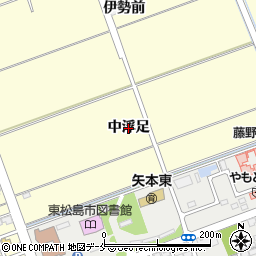 宮城県東松島市小松（中浮足）周辺の地図