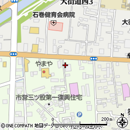仙和石巻店周辺の地図