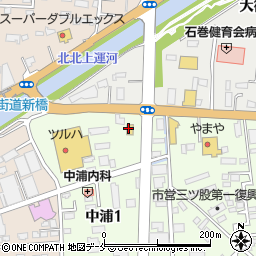 ソフトバンク石巻大街道周辺の地図