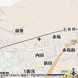 宮城県石巻市流留赤坂42周辺の地図