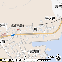 宮城県石巻市流留町周辺の地図