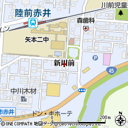 宮城県東松島市赤井新川前周辺の地図