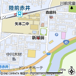 宮城県東松島市赤井（新川前）周辺の地図