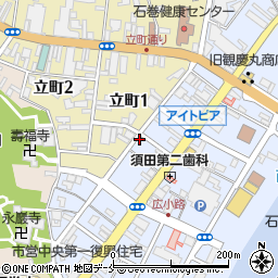 食樂石巻中央店周辺の地図
