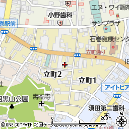 宮城県石巻市立町2丁目4-3周辺の地図