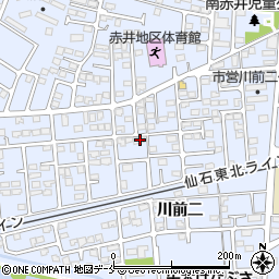 宮城県東松島市赤井川前二156-5周辺の地図