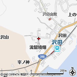 宮城県石巻市沢田（流留境畑）周辺の地図