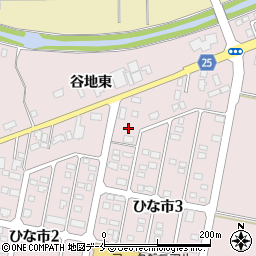 山形県西村山郡河北町谷地ひな市３丁目4-5周辺の地図