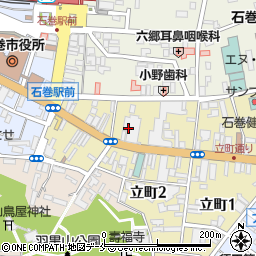 七十七銀行石巻支店 ＡＴＭ周辺の地図