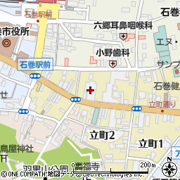 七十七銀行石巻支店周辺の地図