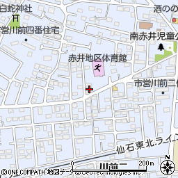 宮城県東松島市赤井川前四番100-34周辺の地図