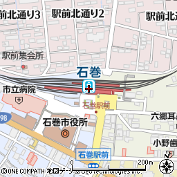 石巻駅周辺の地図