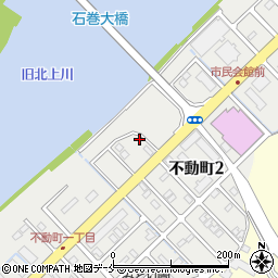 宮城県石巻市不動町周辺の地図