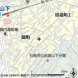 宮城県石巻市錦町周辺の地図