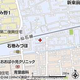 宮城県石巻市蛇田新下前沼150-8周辺の地図