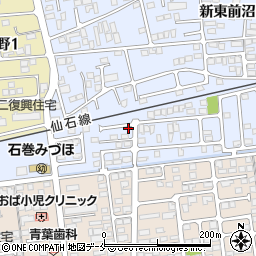 宮城県石巻市蛇田新下前沼150-10周辺の地図