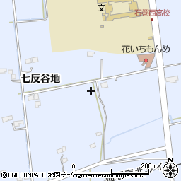 宮城県東松島市赤井七反谷地周辺の地図