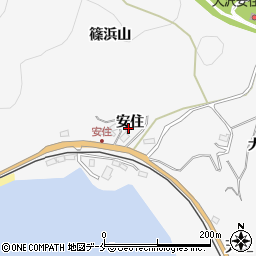 宮城県牡鹿郡女川町浦宿浜安住26周辺の地図