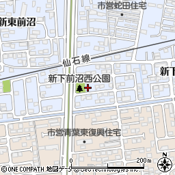 宮城県石巻市蛇田新下前沼101-18周辺の地図