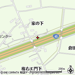 宮城県東松島市大曲家の下周辺の地図