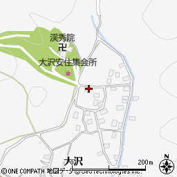 宮城県女川町（牡鹿郡）浦宿浜（大沢）周辺の地図