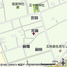 宮城県東松島市大曲（宮前）周辺の地図