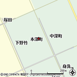 宮城県黒川郡大郷町山崎本深町周辺の地図