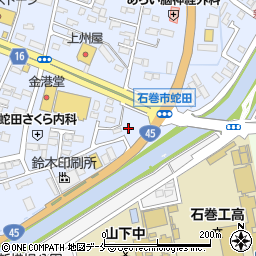 ピザハット　石巻店周辺の地図
