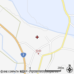 新潟県村上市北中666-3周辺の地図