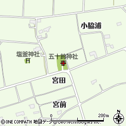五十鈴神社周辺の地図