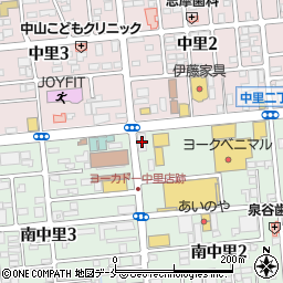 七十七銀行新中里支店周辺の地図
