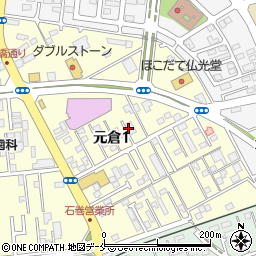 宮城県石巻市元倉周辺の地図