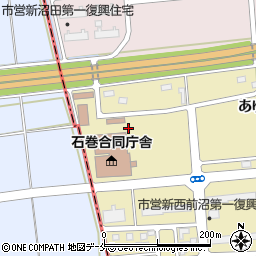 宮城県石巻合同庁舎　東部児童相談所周辺の地図