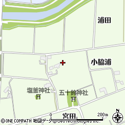 宮城県東松島市大曲小脇浦周辺の地図