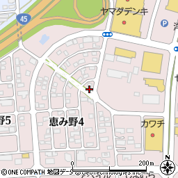 宮城県石巻市恵み野4丁目12周辺の地図