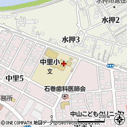 石巻市立中里小学校周辺の地図