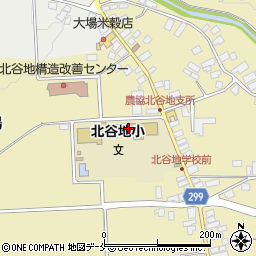 河北町立北谷地小学校周辺の地図