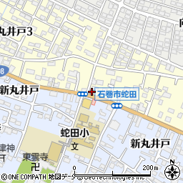蛇田郵便局周辺の地図