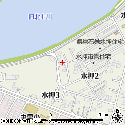 宮城県石巻市水押周辺の地図