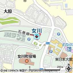女川町温泉温浴施設（女川温泉ゆぽっぽ）周辺の地図