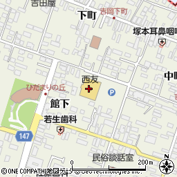 西友吉岡店周辺の地図