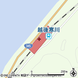 越後寒川駅周辺の地図