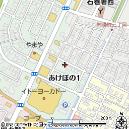 宮城県石巻市あけぼの1丁目4-9周辺の地図