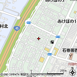 宮城県石巻市あけぼの2丁目11周辺の地図