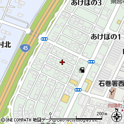 宮城県石巻市あけぼの2丁目11-14周辺の地図