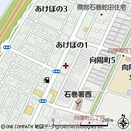 宮城県石巻市あけぼの1丁目8-2周辺の地図